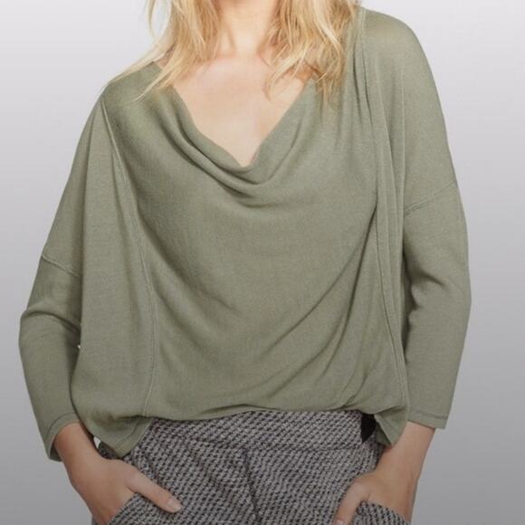 We The free Lucky day knit top Lagenk super oversized drapey green free people - Picture 1 of 6